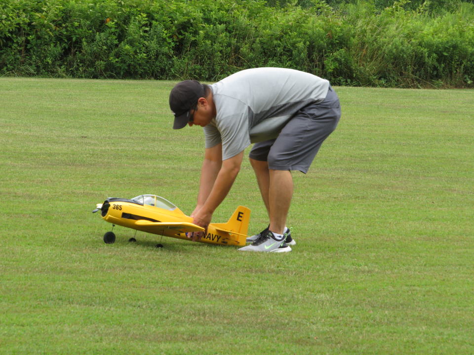 T-28 placed on teh runway