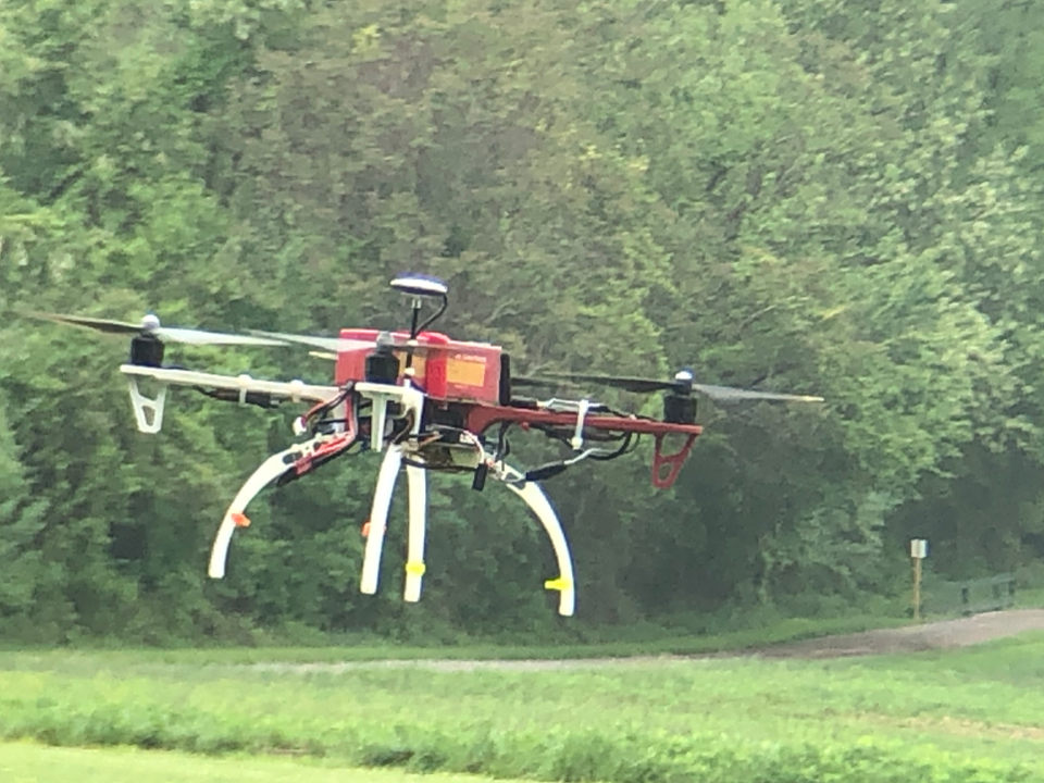 Dave's quad in flight